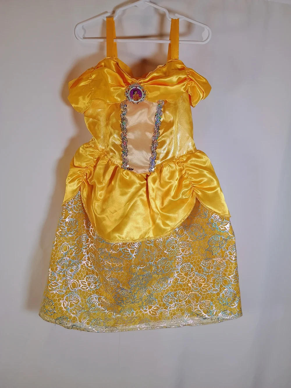 Disney Girls Yellow Belle-Inspired Princess Costume Dress